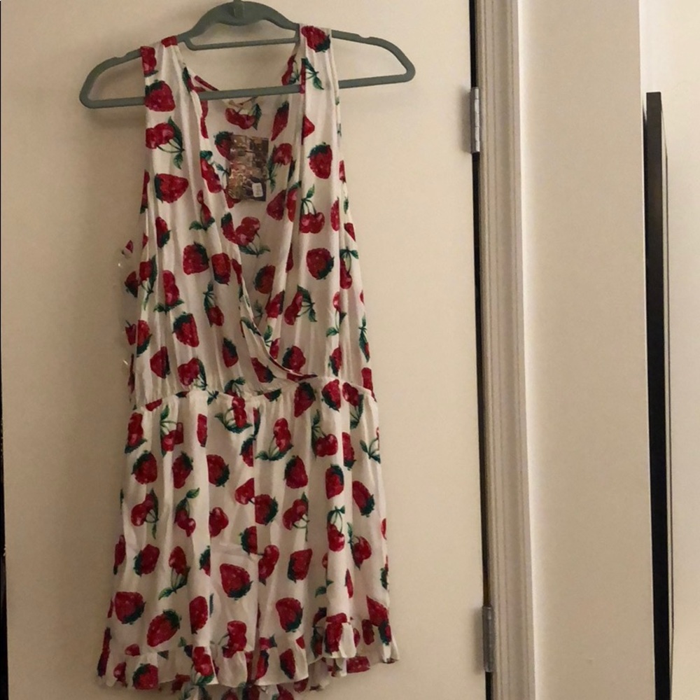 Strawberry printed romper